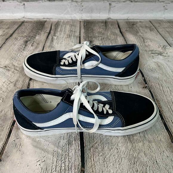 D10 Vans Old Skool Blue and Black Sneakers, Size 9, Pre-owned - Picture 5 of 8